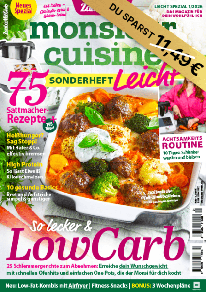 Magazin Cover mit Hackbällchen in Auflaufform