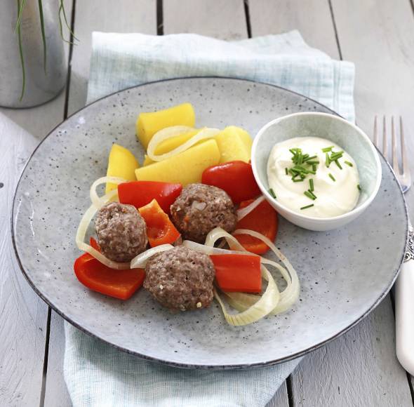 All-in-one-Hackbällchen mit Gemüse