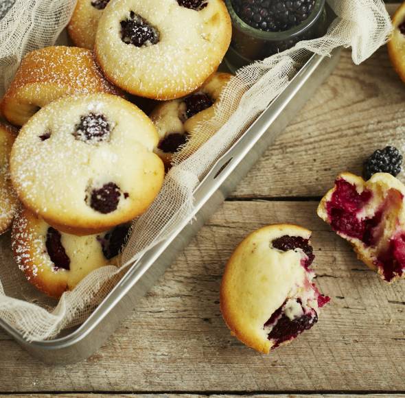 Brombeermuffins mit Buttermilch