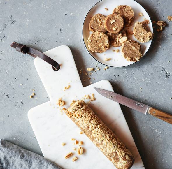 Erdnussbutter-Cookies von der Rolle