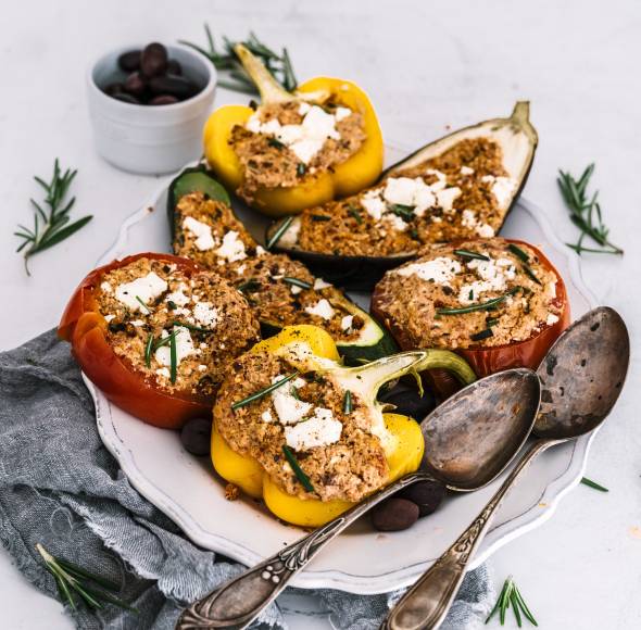 Gefülltes Gemüse mit Feta