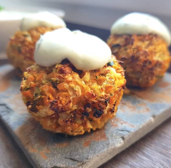 Gemüsebällchen aus dem Backofen mit dem Monsieur Cuisine