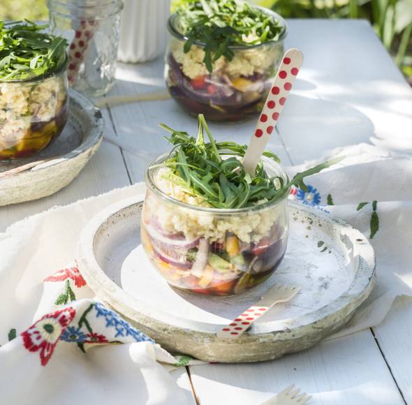 Hirsesalat mit Paprika