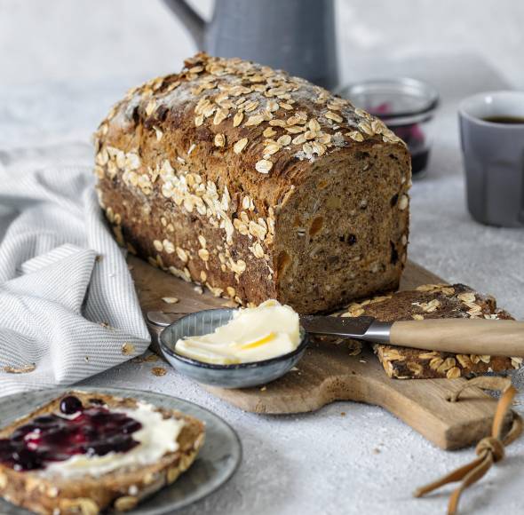 Müslibrot mit Haferflocken