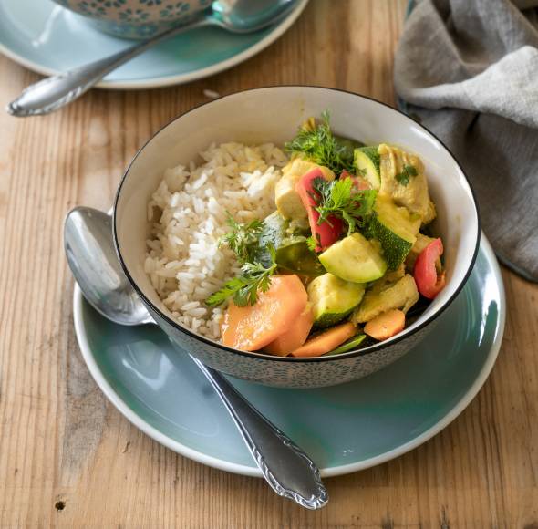 Putencurry mit Gemüse
