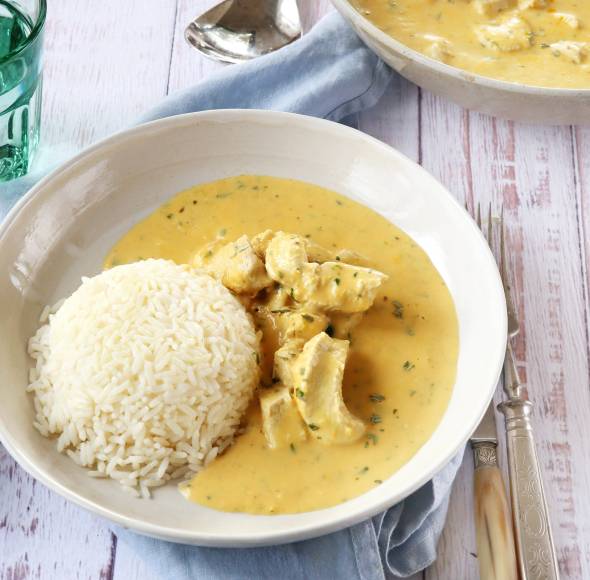 Putengeschnetzeltes mit Reis