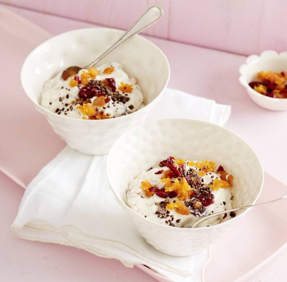 Ricottacreme mit Schokolade und Aprikosen