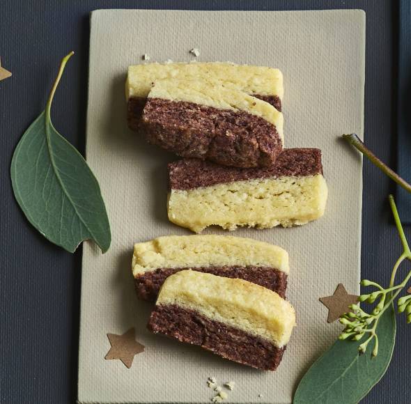 Schwarz-weiß-Gebäck