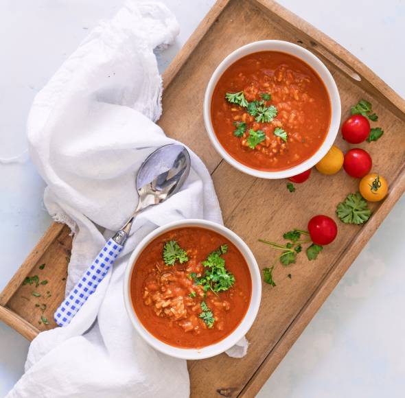 Tomatensuppe mit Reis