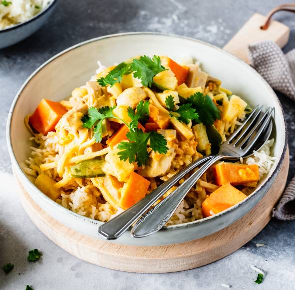 Fruchtiges Curry mit Basmatireis