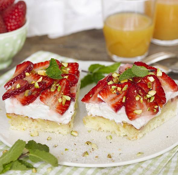 Erdbeerkuchen vom Blech