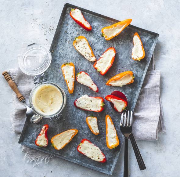 Gefüllte Mini-Paprika aus dem Dampfgaraufsatz