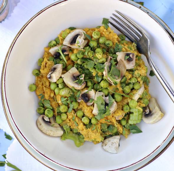 Quinoatopf mit Pute und Pilzen