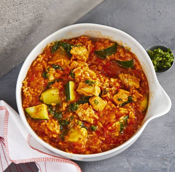 Reistopf mit Hähnchen