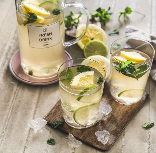 Eistee mit grünem Tee