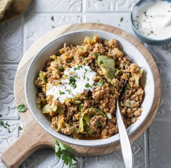 Spitzkohl-Hack-Pfanne