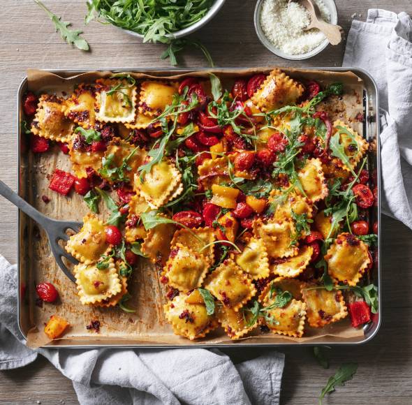 Schnelle Blech-Ravioli