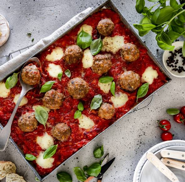 Hackbällchen „Toskana“ vom Blech