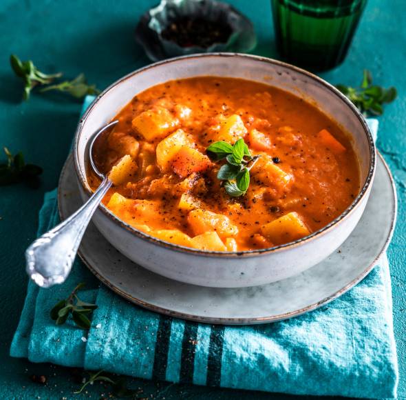 Cremiges Kartoffelgulasch