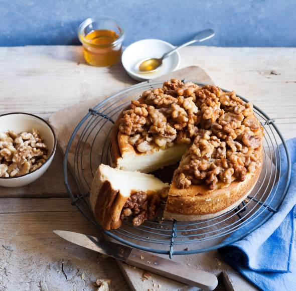 Käsekuchen mit Walnusscrunch