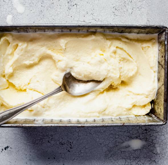 Klassisches Vanilleeis