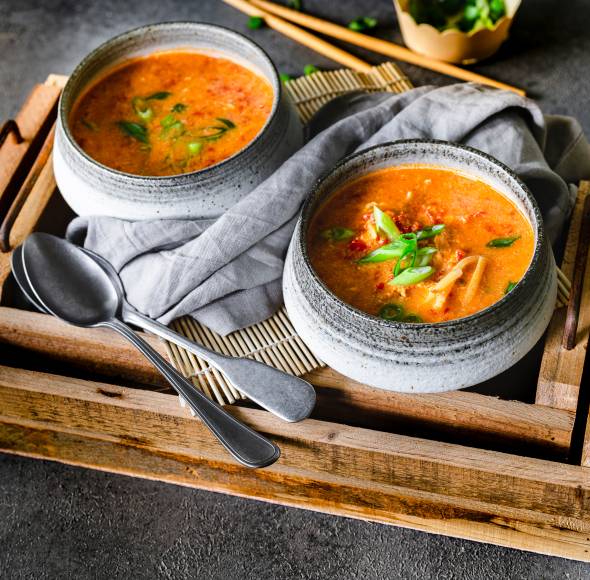 Pekingsuppe mit Hähnchen