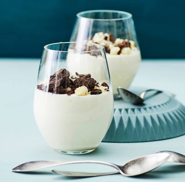 Weiße Schoko-Mousse