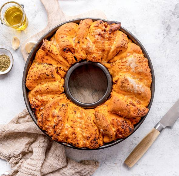 Faltenbrot Tomate-Mozzarella