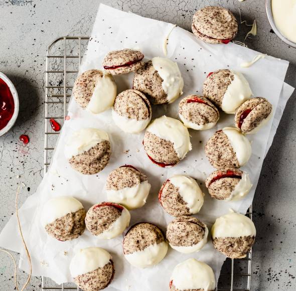 Gefüllte Mohnplätzchen