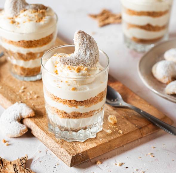 Vanillekipferl-Dessert