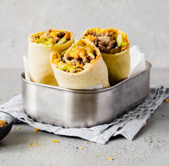 Cheeseburger-Wraps