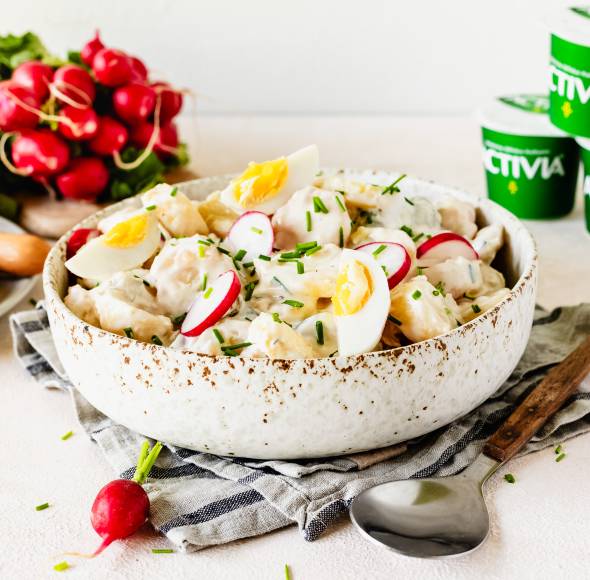 Leichter Kartoffelsalat mit Joghurt