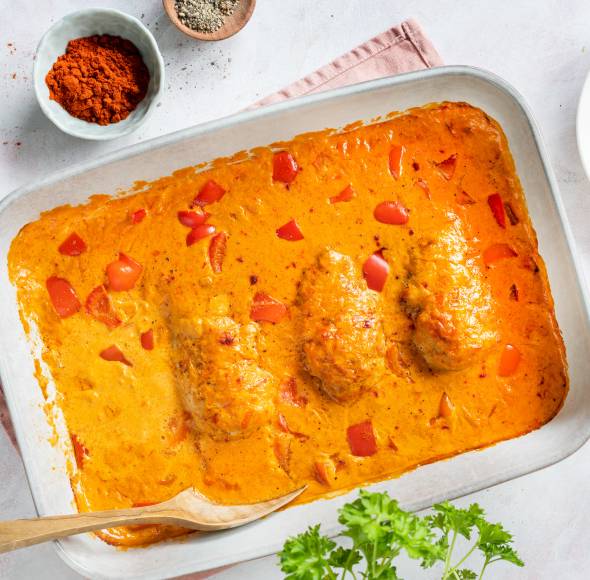Paprika-Sahne-Hähnchen