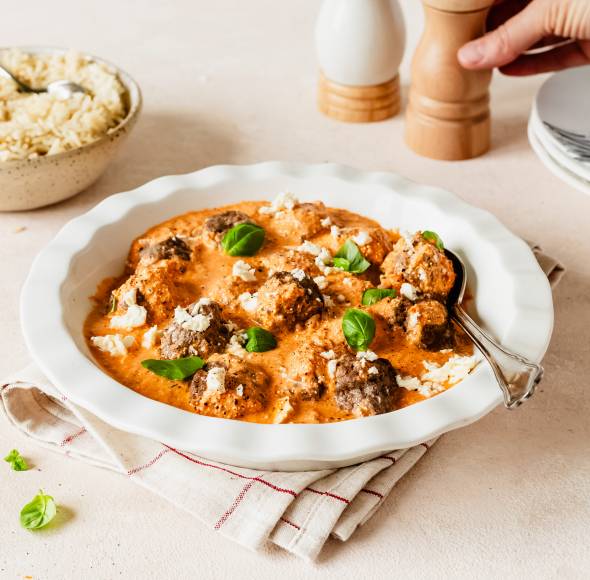 Hackbällchen Feta-Style