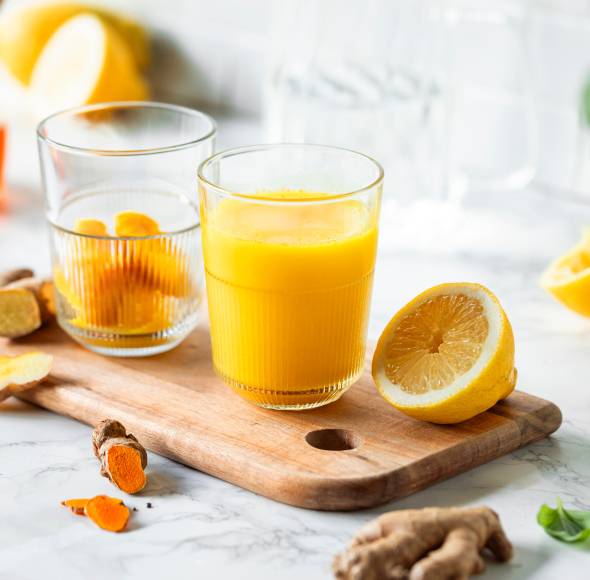 Ingwer-Shot-Eiswürfel auf Vorrat