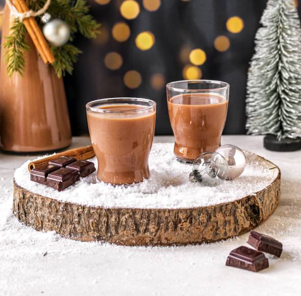Weihnachtlicher Schoko-Eierlikör
