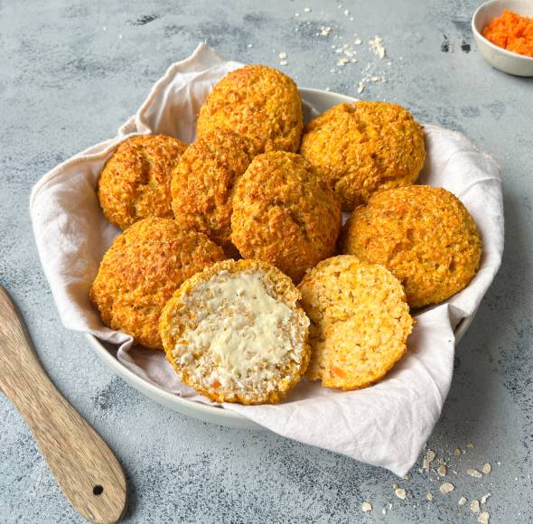 Haferflocken-Karotten-Brötchen