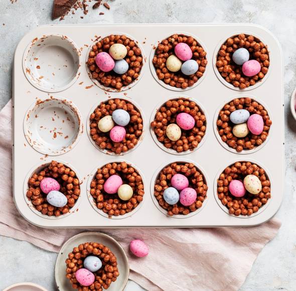 Knusper-Osternester aus 3 Zutaten