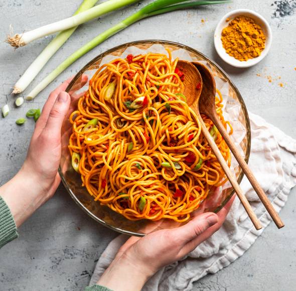 Der Absolute-Renner-Spaghettisalat mit Curry