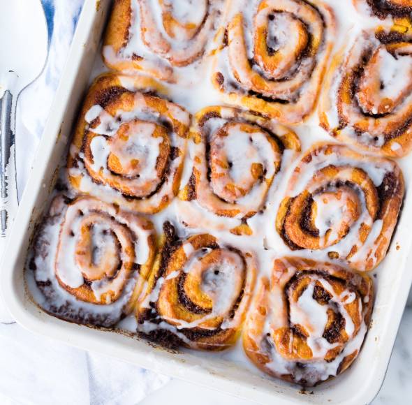Karottenkuchen-Zimtschnecken