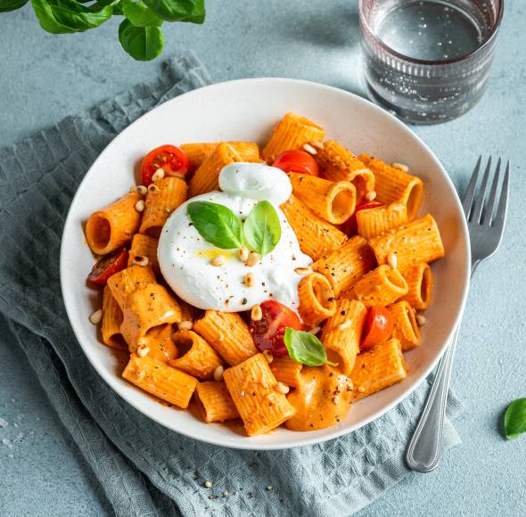 Rigatoni mit Burrata