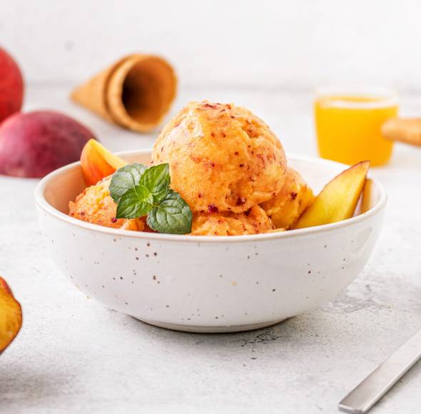 Pfirsich-Eis mit nur 3 Zutaten