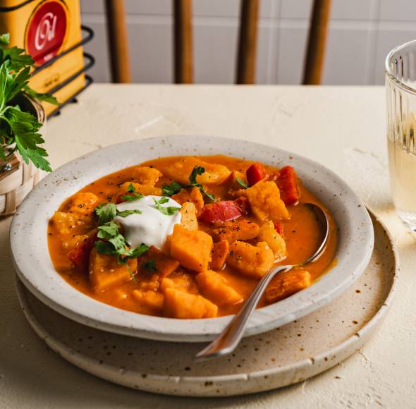 Einfaches Kürbisgulasch