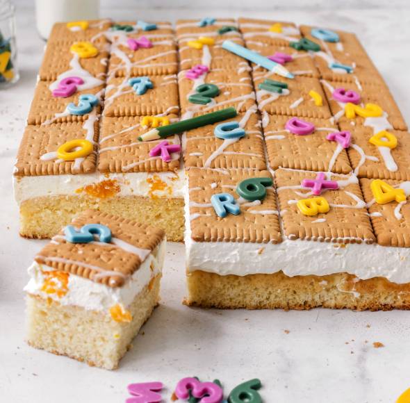 Fanta-Butterkekskuchen zur Einschulung