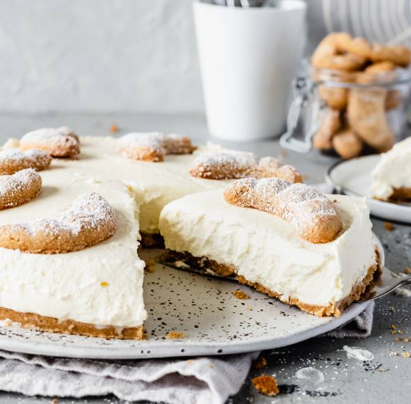 Vanillekipferl-Torte ohne Backen