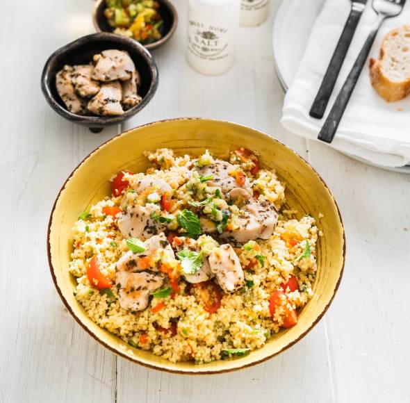 Couscoussalat mit Hähnchen