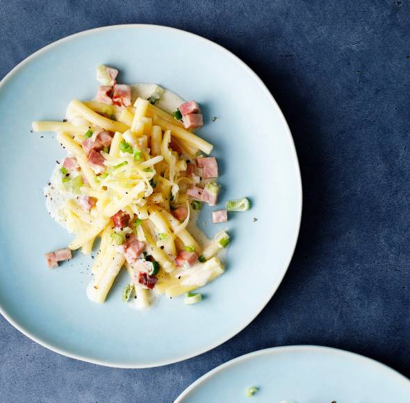 One-Pot-Makkaroni in Schinken-Sahnesoße