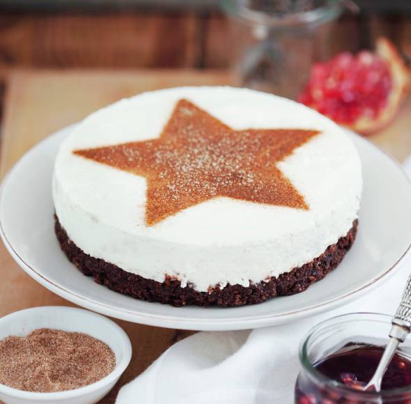 Sterntorte mit Weihnachtszucker