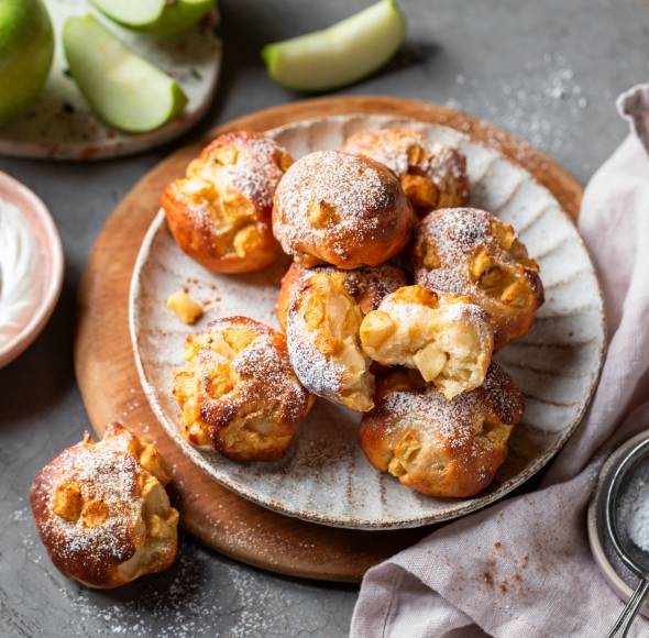 Proteinreiche Apfelballen mit Quark