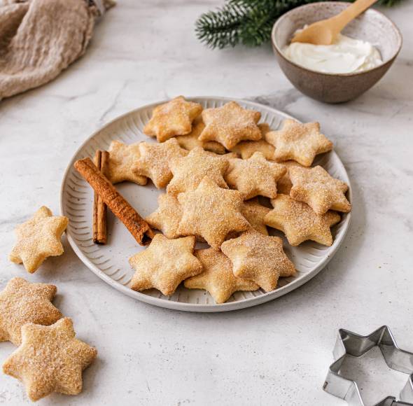 Zarte Schmand-Zimt-Plätzchen